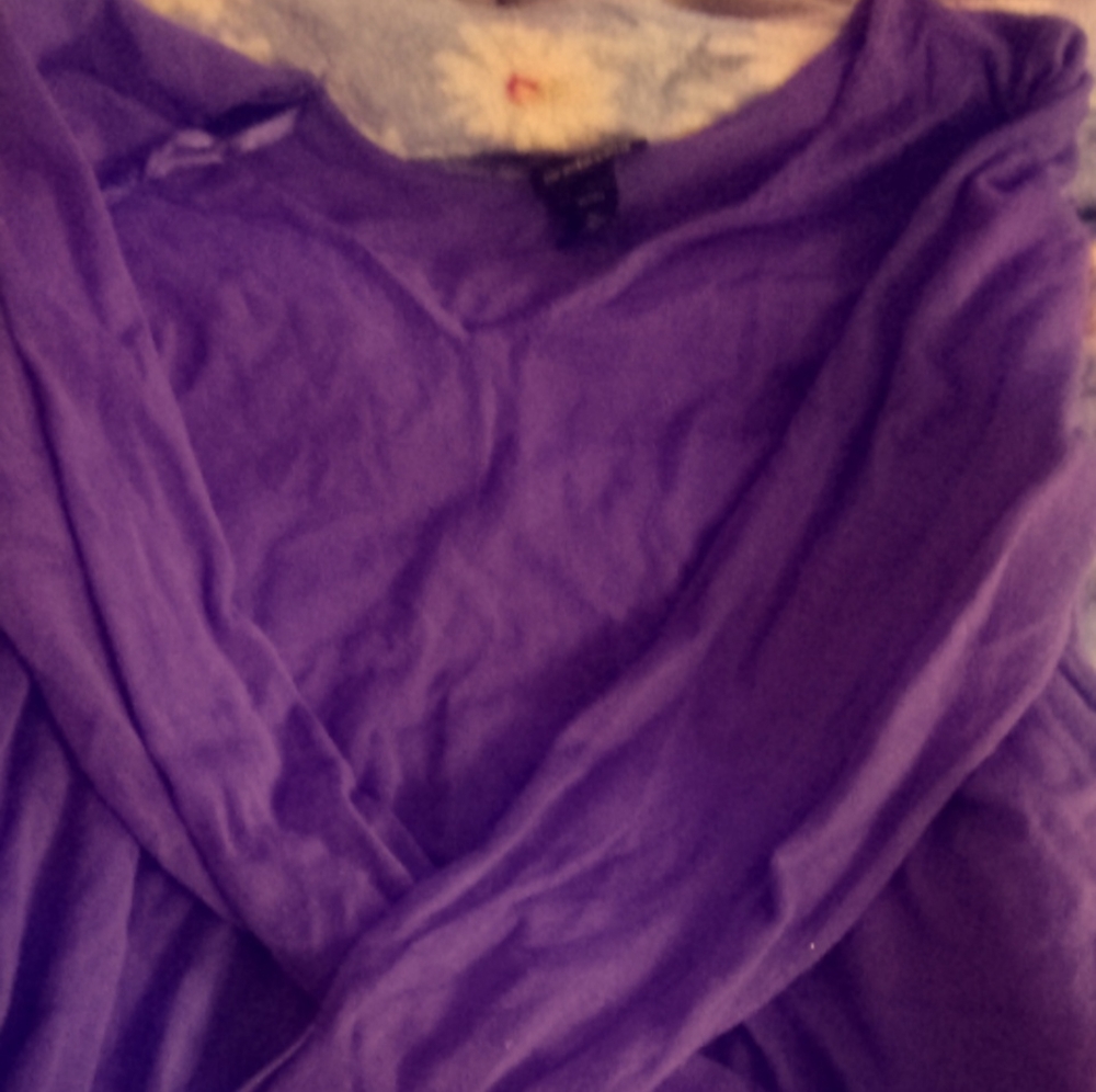 Purple v neck sweater/shirt